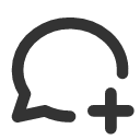 иконка message circle plus, message, сообщение, circle, plus, плюс