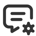 иконка message cog, message, сообщение, cog