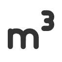 иконка meter cube, meter, cube