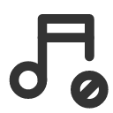 иконка music cancel, music, музыка, cancel, отмена