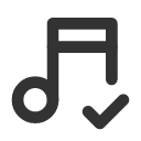 иконка music check, music, музыка, check, галочка