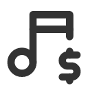 иконка music dollar, music, музыка, dollar, доллар