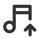 иконка music up, music, музыка, up, стрелка вверх