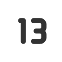 иконки number 13 small, number, 13, small