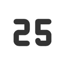 иконки number 25 small, number, 25, small