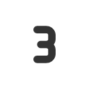 иконка number 3 small, number, small