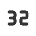 иконка number 32 small, number, 32, small