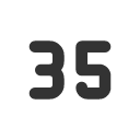 иконка number 35 small, number, 35, small