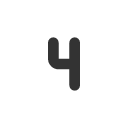 иконка number 4 small, number, small