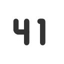 иконка number 41 small, number, 41, small