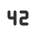 иконка number 42 small, number, 42, small