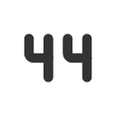 иконка number 44 small, number, 44, small