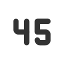 иконка number 45 small, number, 45, small