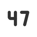 иконка number 47 small, number, 47, small