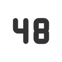 иконка number 48 small, number, 48, small