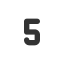 иконка number 5 small, number, small