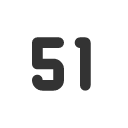 иконка number 51 small, number, 51, small