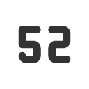 иконка number 52 small, number, 52, small
