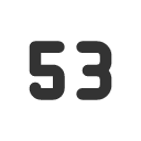 иконка number 53 small, number, 53, small