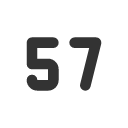 иконка number 57 small, number, 57, small
