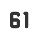 иконка number 61 small, number, 61, small