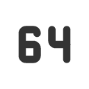 иконка number 64 small, number, 64, small