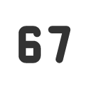 иконка number 67 small, number, 67, small