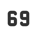 иконка number 69 small, number, 69, small