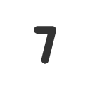 иконка number 7 small, number, small