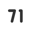 иконка number 71 small, number, 71, small