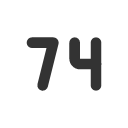 иконка number 74 small, number, 74, small