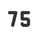 иконка number 75 small, number, 75, small