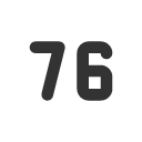 иконка number 76 small, number, 76, small