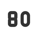 иконки number 80 small, number, 80, small