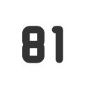 иконка number 81 small, number, 81, small