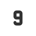 иконка number 9 small, number, small