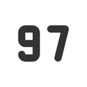 иконка number 97 small, number, 97, small