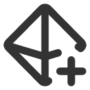 иконка octahedron plus, octahedron, plus, плюс