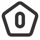 иконки pentagon number 0, pentagon, number
