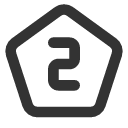 иконки pentagon number 2, pentagon, number