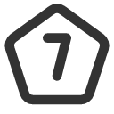 иконки pentagon number 7, pentagon, number