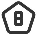 иконки pentagon number 8, pentagon, number
