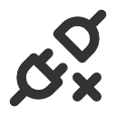 иконка plug connected x, plug, штекер, connected