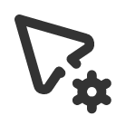 иконка pointer cog, pointer, поиск, cog