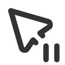 иконка pointer pause, pointer, поиск, pause, пауза
