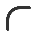 иконки radius top left, radius, top, left, стрелка