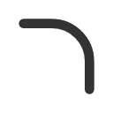 иконки radius top right, radius, top, right, стрелка