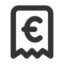 иконка receipt euro, receipt, euro, евро