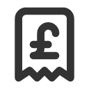 иконка receipt pound, receipt, pound, фунт