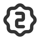 иконки rosette number 2, rosette, number